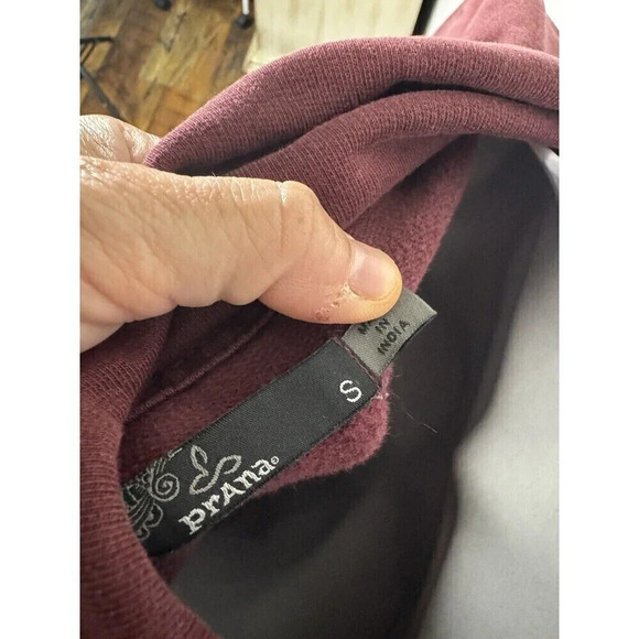 PrAna M Army MaroonMilitary Style Knit Utility Jacket Double Breasted Pocket - Picture 6 of 7